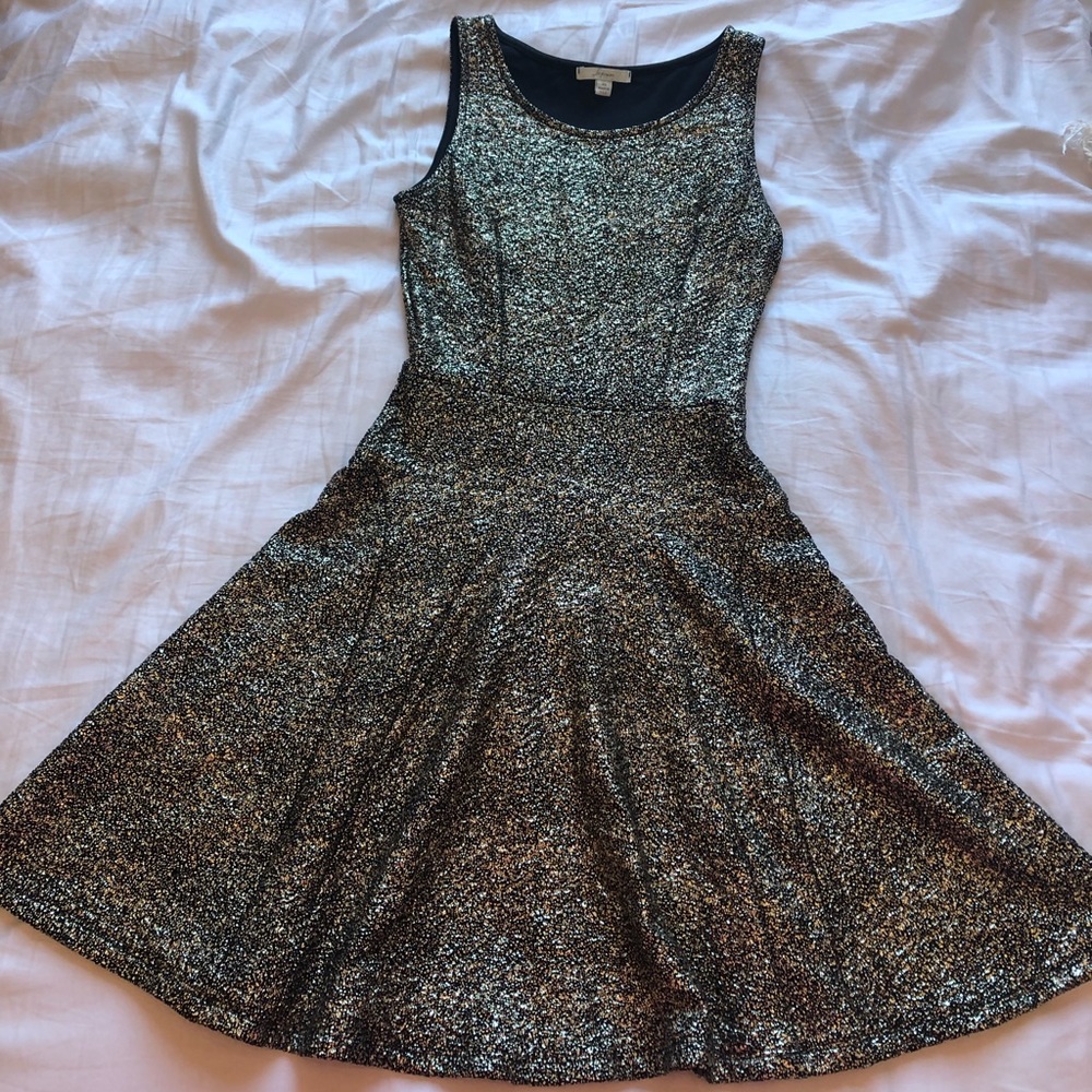 Four panel metallic Nordstrom dress